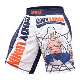 Cody Lundin Sublimation Compression Fight Shorts Gym Fitness Board Pants Top Qualité Hommes Récréatifs MMA Pantalon Court 240323