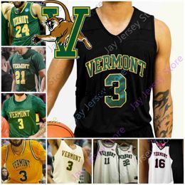coe1 UVM Vermont Catamounts basketbalshirt NCAA College Lamb Davis Duncan Stef Smith Duncan Aaron Deloney Duncan Demuth Daniel Giddens Patella