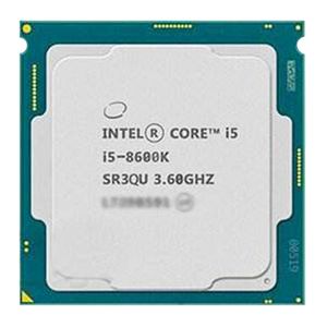 Coer I5-8600K i5 8600k processeur d'unité centrale i5 8600 K 6 cœurs 6 fils 3.6G CPU 95W LGA 1151 3.6 GHz pièces grattées