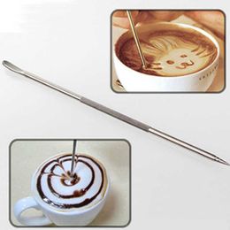 Coffee Art naalden 1 stks cappuccino koffie espresso decoratie latte kunst pen sabotage naald creatieve gereedschappen hoge kwaliteit p230509