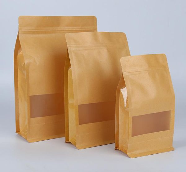 Grains de café Pain Biscuit Emballage Spot Sac d'emballage octogonal Collations de thé Papier kraft Sacs d'emballage de matériel de qualité alimentaire personnalisés6243772