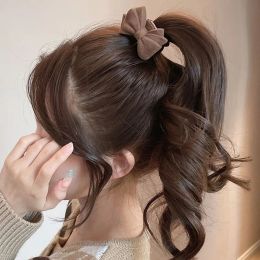 Coffee Color Heart Corme Clout Clope Girl Mignon Bowknot Hair Ties Elastic Rubber Hair Bands Accessoires pour femmes