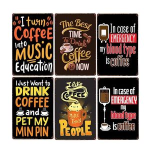 Café boisson métal plaques étain signes rétro affiche décor café Bar Pub Club mur artisanat Decoracion Moderno Art Plaque 30X20cm W03