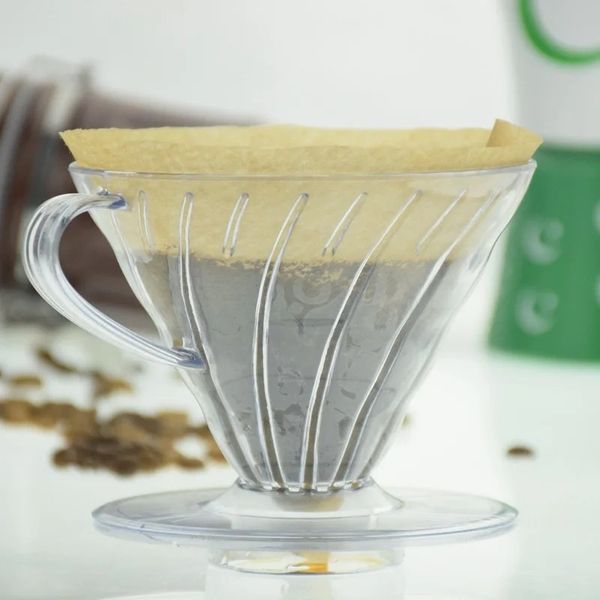 Café Dripper V60 Filtre de café en résine pour verser sur barista Bafe Brewing 1-4cups