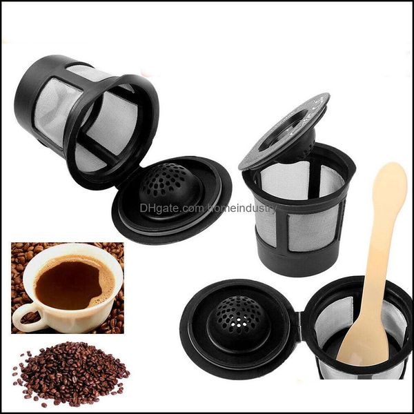 Filtres à café Tasse de café Filtre K-Cup réutilisable à service unique pour dosettes de cafetière à expresso Keurig 9 pièces/lot Dec511 Drop Delivery 2021 Dhulo