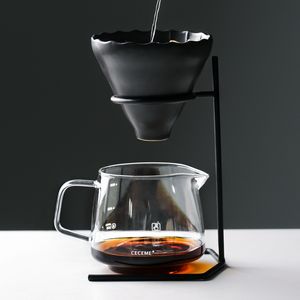 Koffiefilters Keramiek handgebrouwen koffiefilterset met V60 koffiehouder Creatieve deelpot Huishoudelijke schenkkan Druppelaar Stand Cup 230704