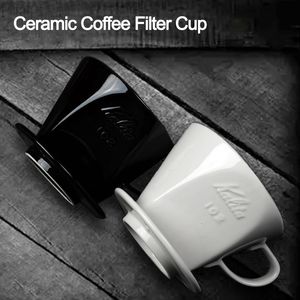 Filtres à café Céramique Filtre Porte-gobelet Verser sur Espresso Dripper Paniers Percolateur Tasses réutilisables Accessoires 230327