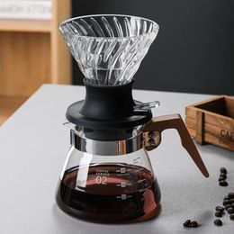 Filtres à café filtre goutteur verser sur le fabricant Immersion brassé à la main tasse à goutte en verre réutilisable Barista Coffeeware 231214