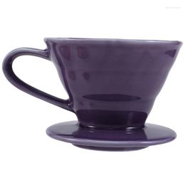 Filtres à café Pour KOONAN 1 pièce en céramique filtre à café à la main tasse appareil ménager verser sur support fantaisie violet A