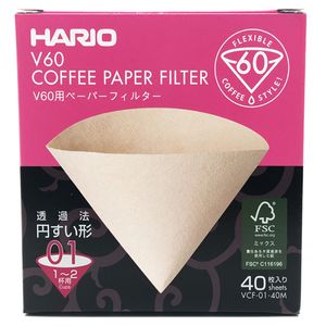 Filtros de café Hario V60 01 02 Count Espresso Papel natural para 4 tazas Barista Drip Importado de Japón