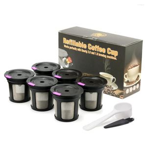Filtros de café IcafilasRecargable Keurig Reutilizable K-cup Filtro para 2.0 1.0 Brewers Kcup Machine K-Carafe