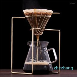 Koffiefilters maker druppel geometrische herbruikbare giet over filterstandaard permanente mand