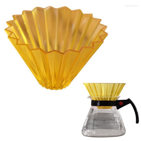 Filtros de café, filtro reutilizable, gotero recargable con soporte de madera, flujo de agua suave, elegante bolsa con forma de flor