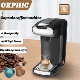 Filtres à café OXPHIC 300ML Machine à expresso portable 750W Machine à dosette Brewer à service unique pour tasses K et moulu 230828