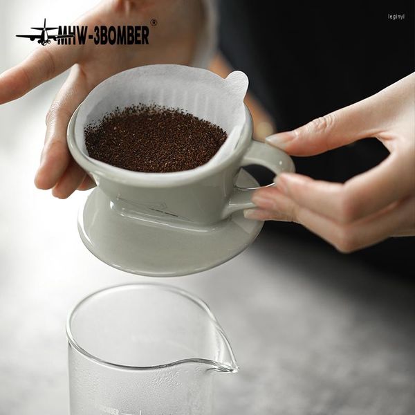 Filtres à café Verser-Over Brewing Filter Cone Cup Avec 100pcs Paper Set Infuse 1 à 4 portions Classic Espresso Tool Accessoires