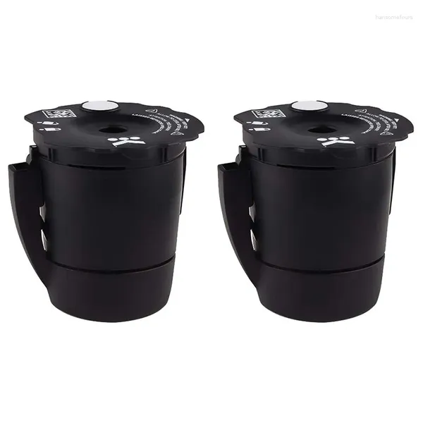 Filtres à café filtre réutilisable Compatible avec Keurig My K-Cup 1.02.0 toutes les machines à domicile (noir 2 pièces/paquet)