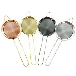 Coffee filters Rose Gold Color Oil Grid Zwart gouden filterkleuren Kooktail Stroeiger kegel Tails Screen Newarrival P0927