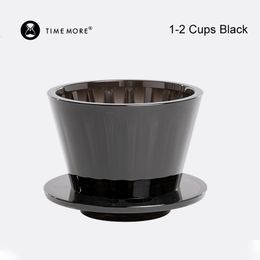 Filtros de café TIMEMORE B75 Wave Coffee Dripper Crystal Eye Pour Over Coffee Filter PCTG 1-2 tazas Cafetera Fondo plano Aumentar la uniformidad 230612