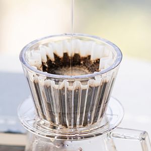 Coffee filters Timemore B75 Wave Coffee DRIPPER KRISTAL OOG Giet over koffiefilter PCTG 1-2 kopje koffiezetapparaat Flat Bottom Trooge uniformiteit 230324