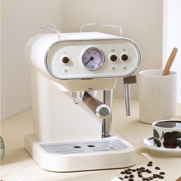 Machine à café électrique italienne, petite cafetière domestique, Type vapeur, mousseur à lait