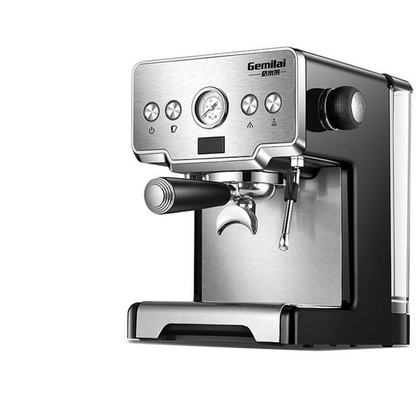 Cafetera semiautomática crm3605, máquina de café expreso con embudo de doble taza, cafetera con cilindro de flor de tracción, Manual en inglés