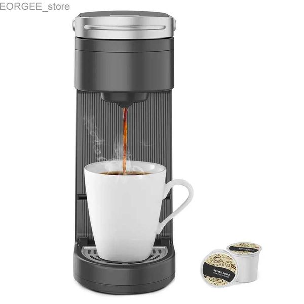 Cafés 1 machine à café à une seule fonction One Touch Compact Coffee Machine utilisée pour les tasses de voyage Pods de café haché et filtres réutilisables - Enj Y240403