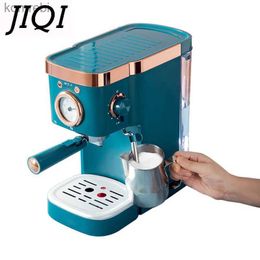 Koffiezetapparaten 20 Bar Espressomachine Latte Automatische Elektrische Cappuccino Italiaanse Cafe Maker Boiler Stoomschuimpomp MelkbellenopschuimerL240105