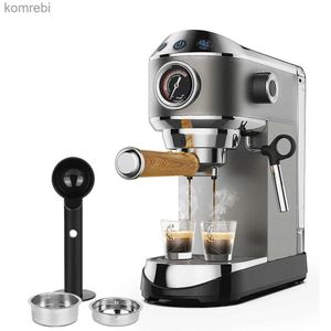 Koffiezetapparaten 20 bar semi-automatische poederkoffiezetapparaat met melkstoomopschuimer voor espresso, cappuccino, latte en mokkaL240105