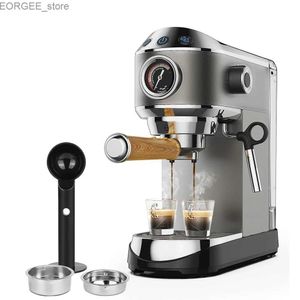 Koffiezetapparaten 20 bar semi-automatisch poeder koffiezetapparaat met melk stoomschuimstick voor espresso cappuccino latte en mokka y2404030S2Q