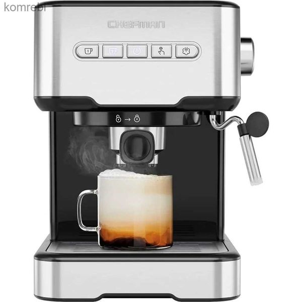 Cafetières 2023 nouvelle Machine à expresso 6-en-1 avec cuiseur vapeur Machine à café à cappuccino à une ou deux touches L240105