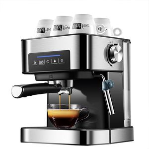 Cafeteras 20bar Máquina de café expreso italiano Máquina de café Espumador de leche semiautomático para el hogar con vapor utilizado para hacer capuchino Mocha 221108