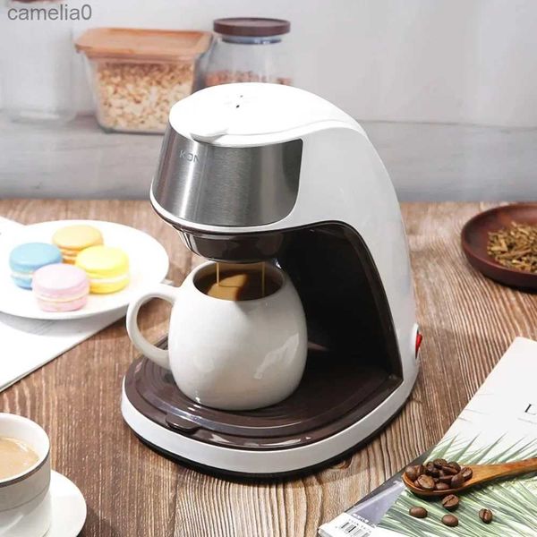 Cafeteras Cafetera de 300 ML, cafetera de goteo doméstica de estilo americano, taza de café de cortesía, té de flores portátil 220VL231219