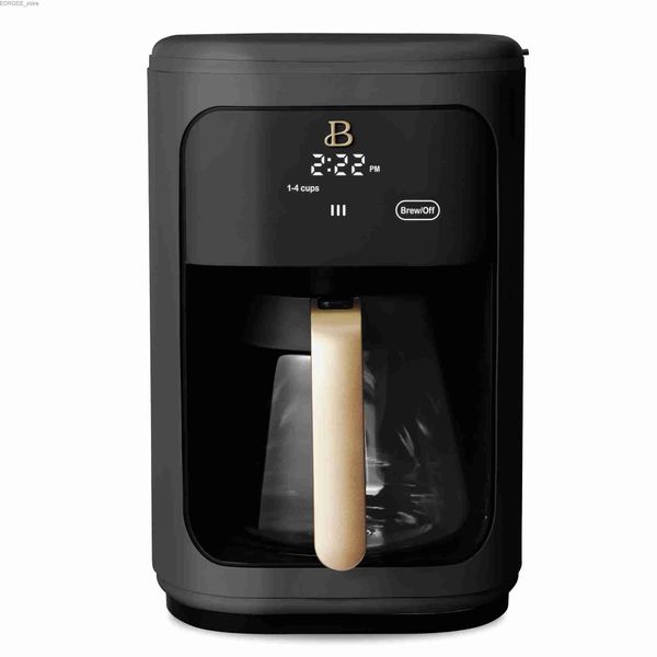 Caféarers Beau Machine de café goutte à goutte programmable 14 tasse avec écran d'affichage activé en contact noir Drew Barrymore Y240403