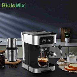 Koffiezetapparaten BioloMix 20 Bar Espressomachine Instant voorverwarmen koffiezetapparaat met melkopschuimer Cafetera Cappuccino Heet water StoomL240105