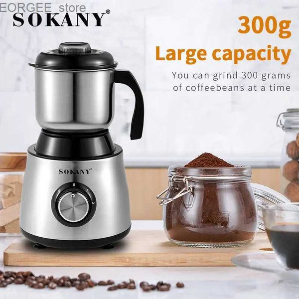 Caféistes Coffee Grinder Electric - Grinder d'épices facile / désactivé - parfait pour les herbes expresso épices noix grain - 300 gr y240403