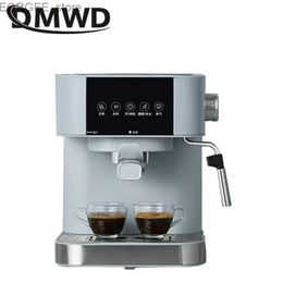 Cafeteros DMWD 1.5L Pequeña máquina de café espresso Café semiautomático Cappuccino Mocha Milk Foamen Frozen Presure 15 bar Y240403