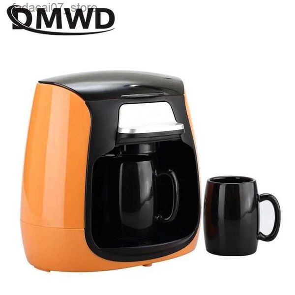 Cafetières DMWD 1 tasse/2 tasses Mini Machine à café Type goutte à goutte cafetière américaine automatique avec tasse en céramique tasse maison théière 220V Q240218