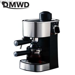 Koffiezetapparaten DMWD 240 ml Home Espresso Machine Mini Coffee Macheing Cappuccino Melkschuim Melkschuim 5 bar Druk Stoomtype Y240403