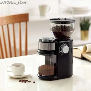Koffiezetapparaten Elektrische Burr Coffee Grinder Verstelbare Burr Mill Coffee Bean Morte met 18 Grind Settingscoffee Grinder voor Espresso Coffee Y240403