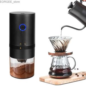 Caféristes de café électrique Utilisé pour le café Famille Voyage Portable Machine Espresso USB Charge Automatic Garin Grinder Y240403