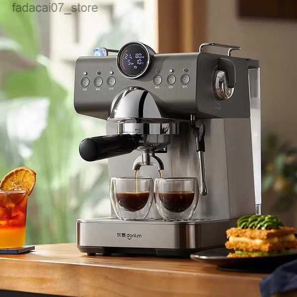 Cafeteras Máquina de café expreso eléctrica 20 bar para el hogar Cerveza fría casera Pantalla de temperatura de vapor de agua caliente Q240218