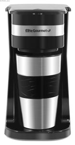 Caféarers Elite Gourmet Single Service Machine de café personnalisée avec tasse de voyage en acier inoxydable Y240403
