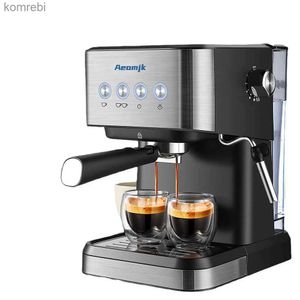 Machines à café Machine à expresso Machine à expresso professionnelle 20 bars avec mousseur à lait baguette à vapeur Machines à café compactesL240105