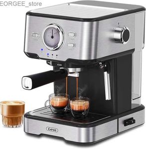 Caféarers Gevi Espresso Machine à haute pression Machine à expresso compacte avec stick à vapeur en mousse de lait