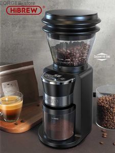 Koffiezetapparaten Hibrrew Automatic Burr Mill Electric Coffee Grinder met 34 versnellingen voor Espresso American Coffee Giet over visuele bonenopslag G3 Y240403