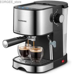 CAFACTORES DE CAPACIOS IHOMEKEE Machine Espresso Presión de la bomba de 15 bares Espresso y Cappuccino Máquina con espuma de leche/barra de vapor para lattes Y240403