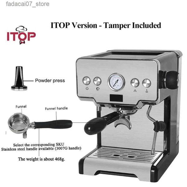 Cafeteras ITOP 15 Bar Máquina de café expreso tipo italiano con espumador de leche Máquina de café capuchino semiautomática Agua caliente Q240218