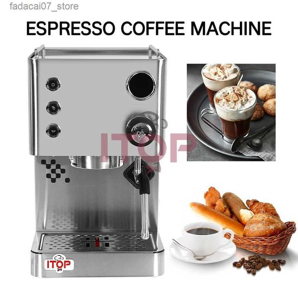 Cafeteras ITOP CRM3007G Cafetera exprés Cafetera automática de preinfusión con válvula OPV Control técnico PID Cappuccino Latte Q240218