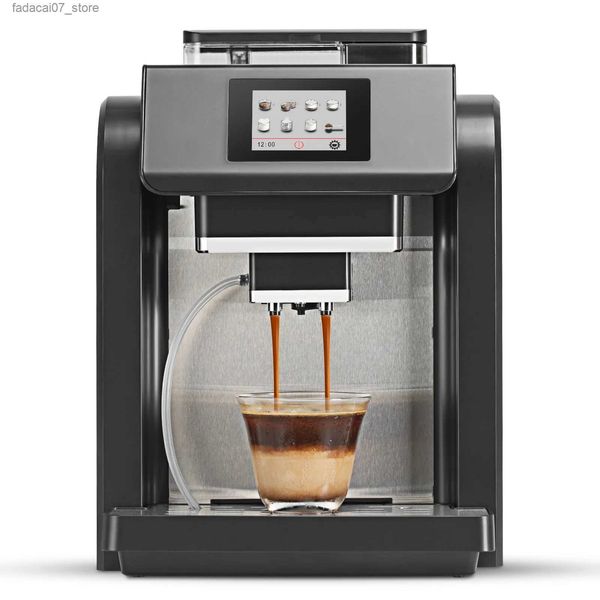 Cafeteras Mcilpoog ES317 Máquina de café expreso totalmente automática con espumador de leche Pantalla táctil intuitiva 7 sabores para la oficina en casa y más.Q240218