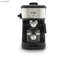 Cafetières Mr. Coffee Machine à expresso à vapeur à 4 prises pour cappuccino et latte en noir L240105